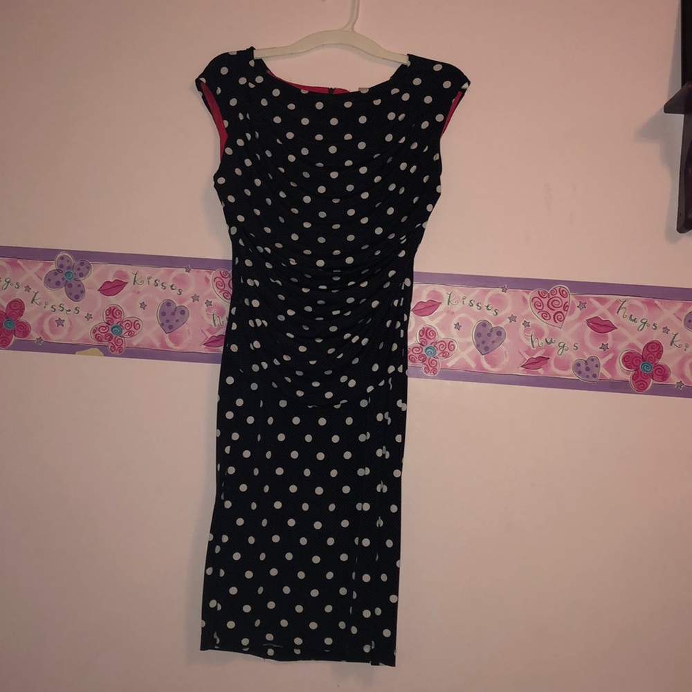 Black and white cocktail dress